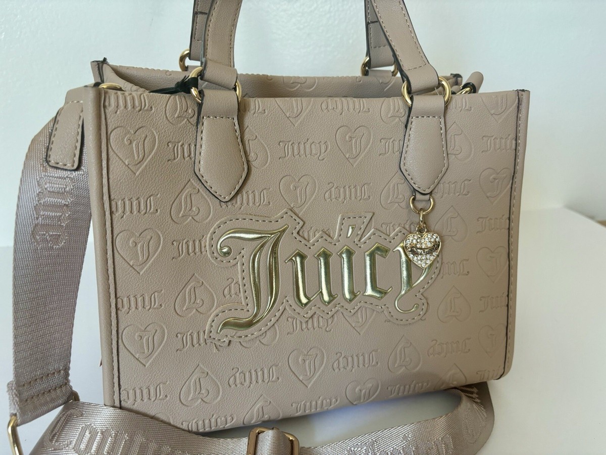 タッパーウェア mayu JUICY COUTURE Bag Upgrade U Mini Tote - Tan Cafe Faux