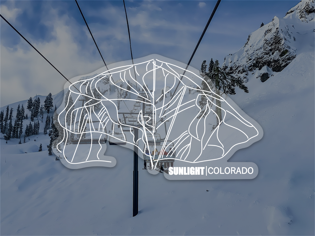 Sunlight Colorado Clear Vinyl Ski Resort Sticker