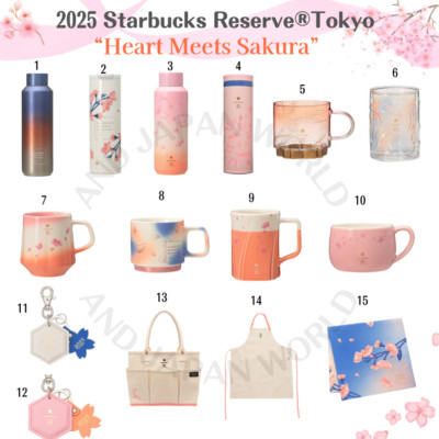 Starbucks Reserve Tokyo 2025 SAKURA  Heart Meets Sakura  Japan Mug Thumbler Tote