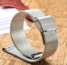 Milanese Thin Mesh Stainless Steel Watch Band Metal Clasp Bracelet Strap 8-22mm