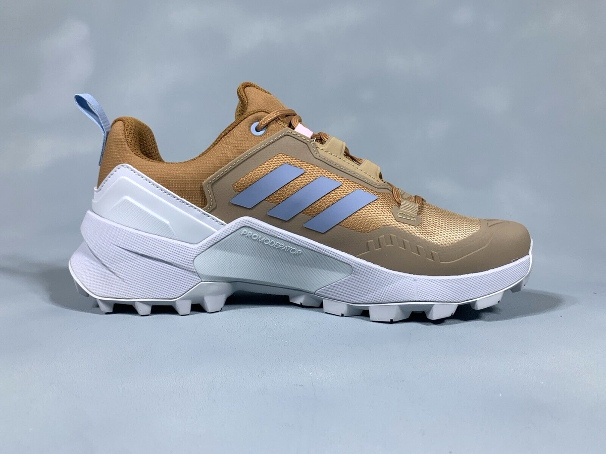 adidas Terrex Swift R3 Gore-Tex Hiking Shoes Beige Blue FZ3012