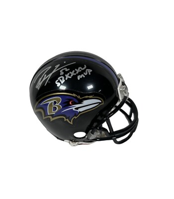 Ray Lewis Baltimore Ravens Signed Riddell Mini Helmet Super Bowl
