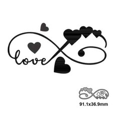 Valentine's Day Love Word Swirl Hearts Metal Cutting Dies Scrapbook Card Craft