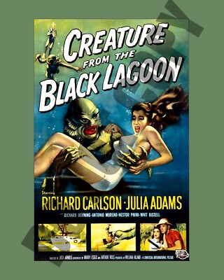 1954 The Creature From the Black Lagoon Movie Theatre Promo Ad -E- 8x10 Photo