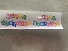 Mrs. Grossman's HAPPY BIRTHDAY Block Letter STICKERS Birthday 1990