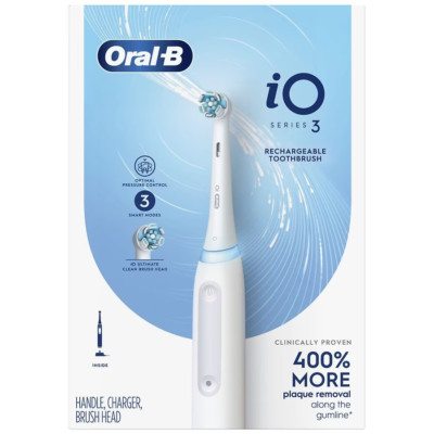 Brand New Oral-B iO Series 3 Rechargeable Electric Toothbrush - White