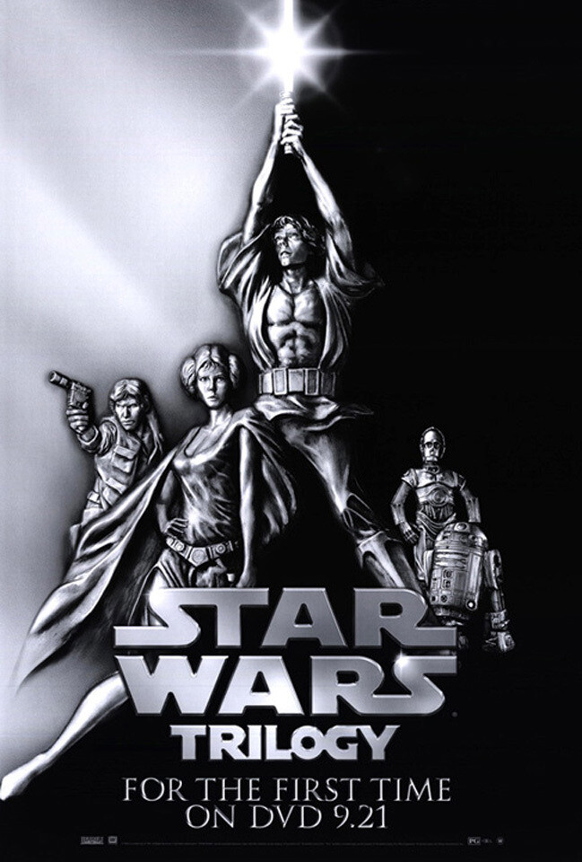 Star Wars (1977) Star Wars trilogy DVD Poster, Original, SS