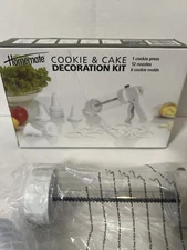 Homemate Cookie and Cake Decoration Kit,1cookie press/12 nozzles/6 cookie molds 