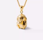 Gold Titanium Yellow Duck Pendant Chain Necklace