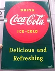 1989 Coca Cola Vintage Metal Sign 12.25" x 17.5" - Delicious and Refreshing