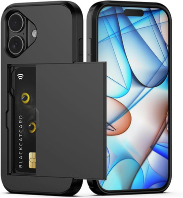 Compatible with Iphone 17 Case with Card Holder Dual Layer Heavy Duty Protective