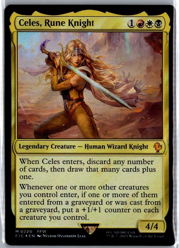 CELES, RUNE KNIGHT (SURGE FOIL) 220 MYTHIC COMMANDER: FINAL FANTASY NM