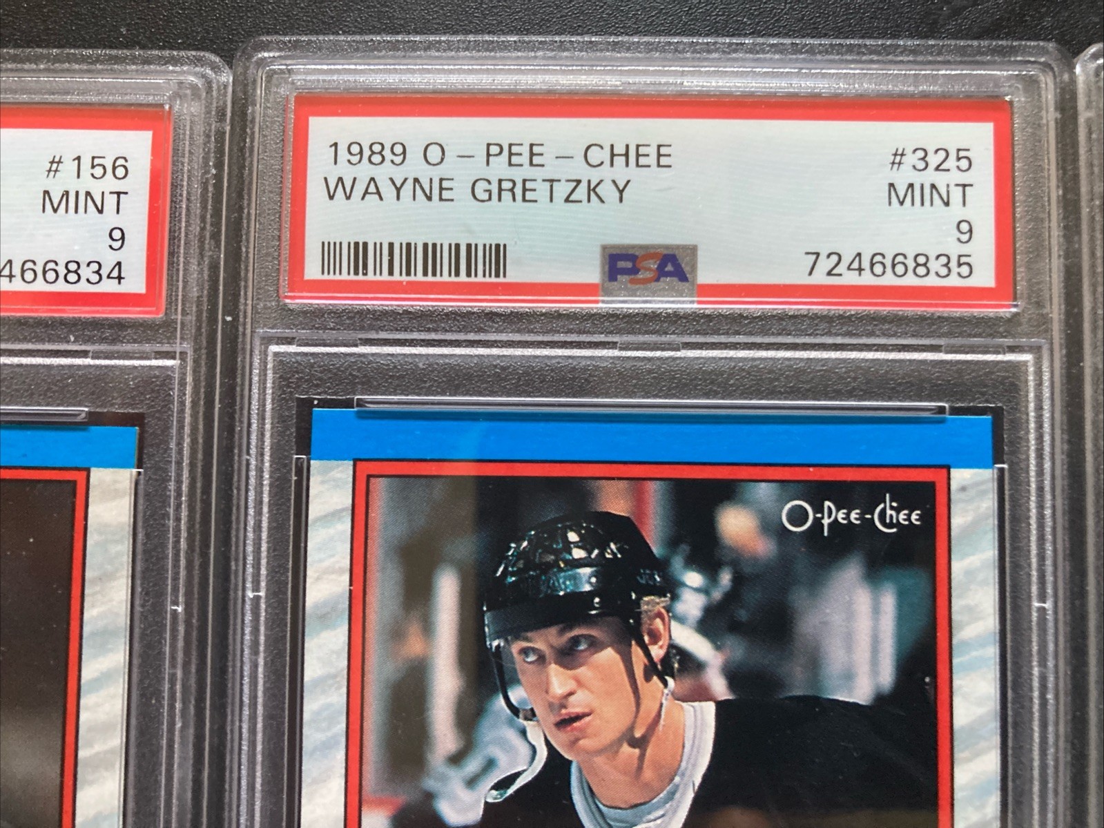 3-1989 O-PEE-CHE 2-#156/1-#325 LA KINGS GRETZKY HOF 3-PSA 9 ALL IN SEQUENCE NICE view 2