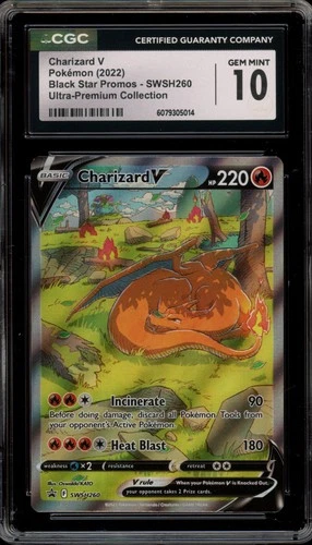 Pokemon Charizard V Ultra-Premium Coll. Full Alt Art Promo SWSH260 CGC 10