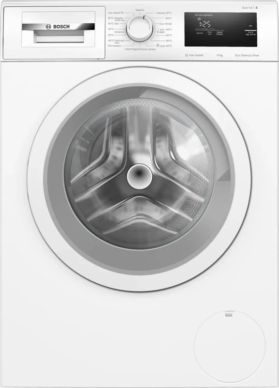 Lavatrice con Oblò BOSCH Serie 4 Bianco 9 Kg Classe A 1200 Giri Vapore Rapido