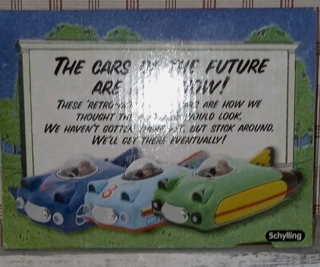 Schylling "Future Car" Red Tin 2009 In Box Frame Retro-Modern Friction Propelled - Image 3 of 4