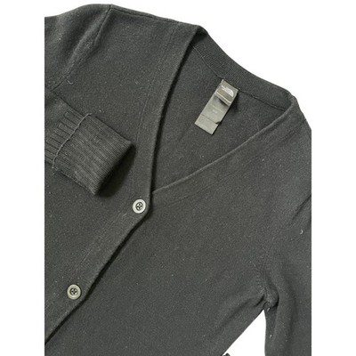 The North Face Womens Black Merino Wool Blend Longline Button Cardigan Sweater M