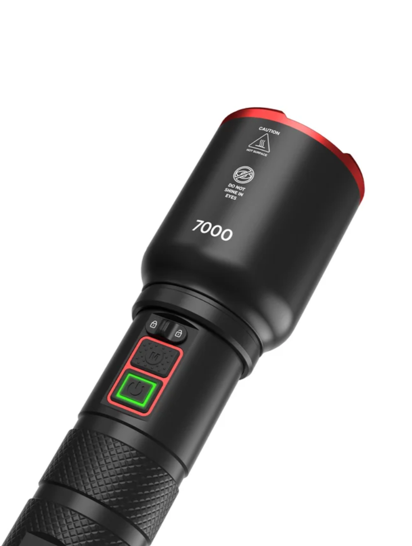 Infinity X1 7000 Lumens Dual Power Rechargeable LED Flashlight