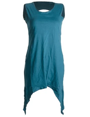 Vishes Neckholder Minikleid Baumwolle Patchworkzipfel Sommerkleid - Bild 1 von 2