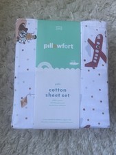 Pillowfort Pals TWIN Cotton Sheet Set 3 pc Set New