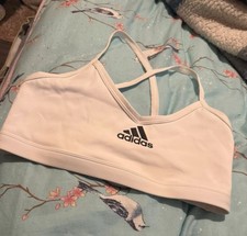 White Adidas Bra