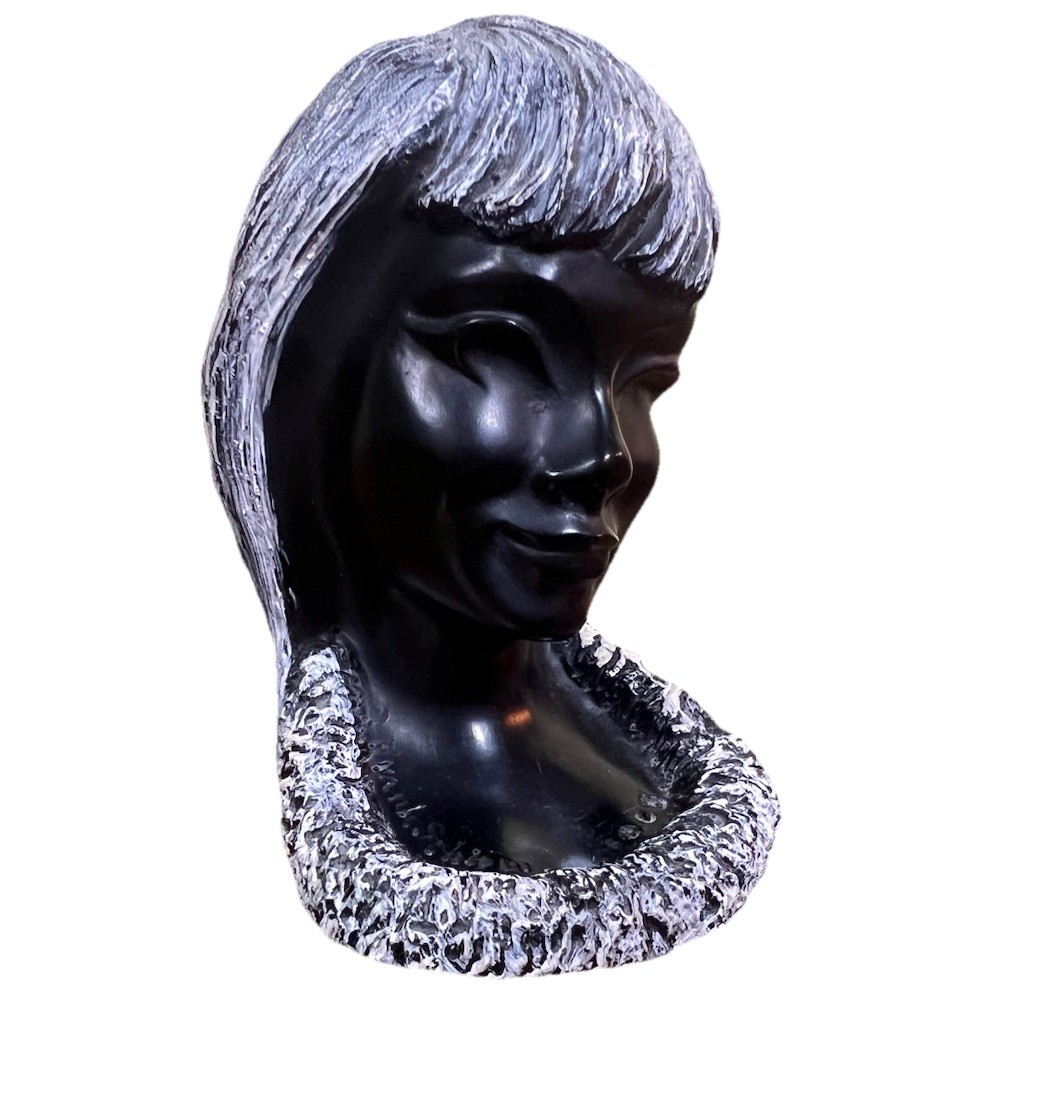 Momi Sculpture By Frank Schirman 1968 Made In Hawaii Exotic Black