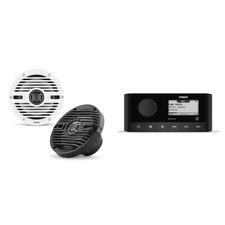 Fusion MS-RA60 Marine Stereo With Wireless Connectivity with CMS-651-CWB 6.5-...