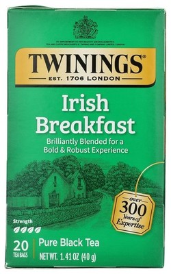 Twinings Irish Breakfast Black Tea Bags, 20 Count