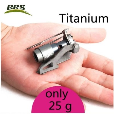 BRS-3000T Titanium Mini Camping Gas Burner   Ultra-Light Pocket Stove for Outdoo