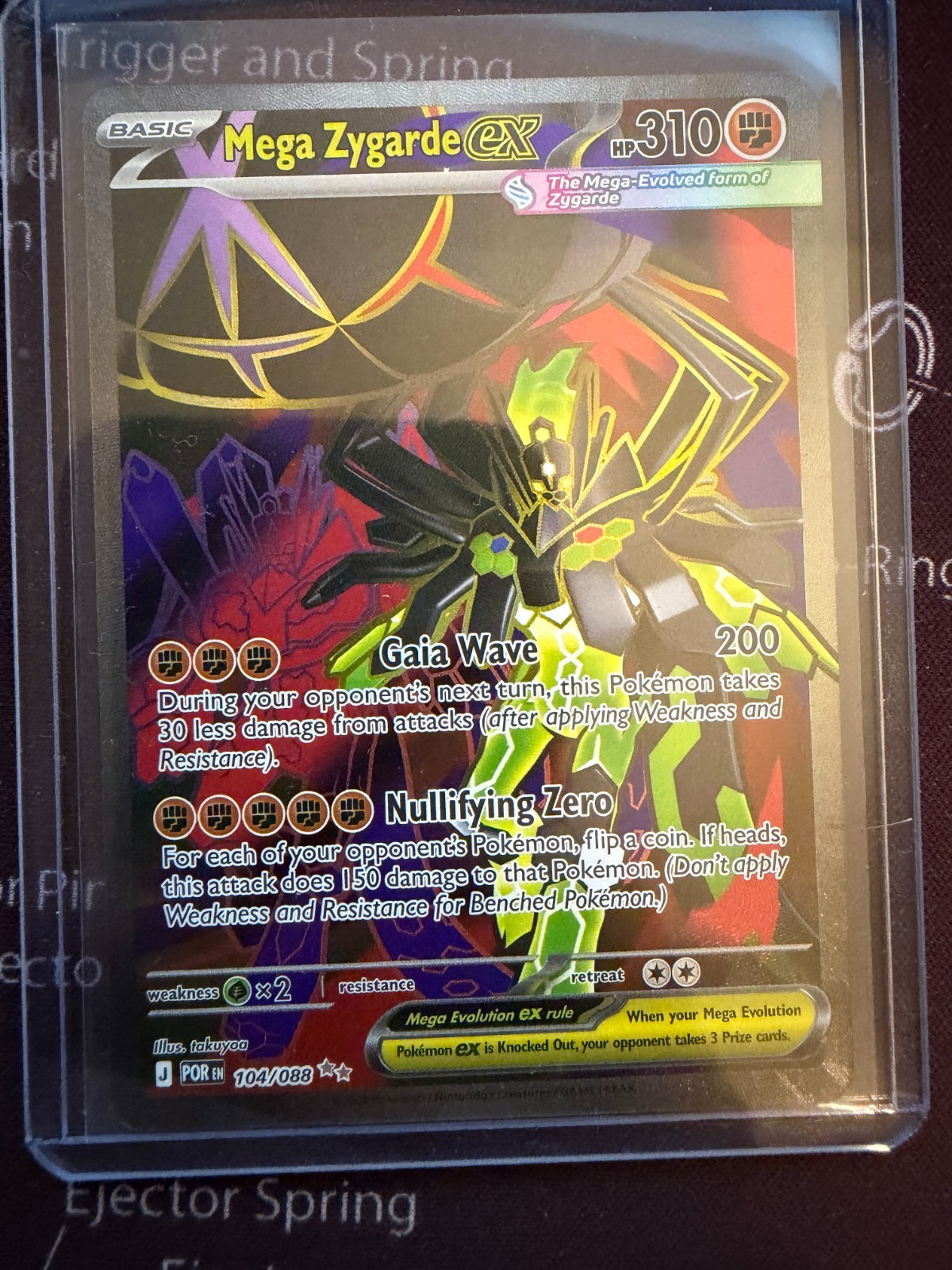 Mega Zygarde ex 104/088 Me03: Perfect Order Holo