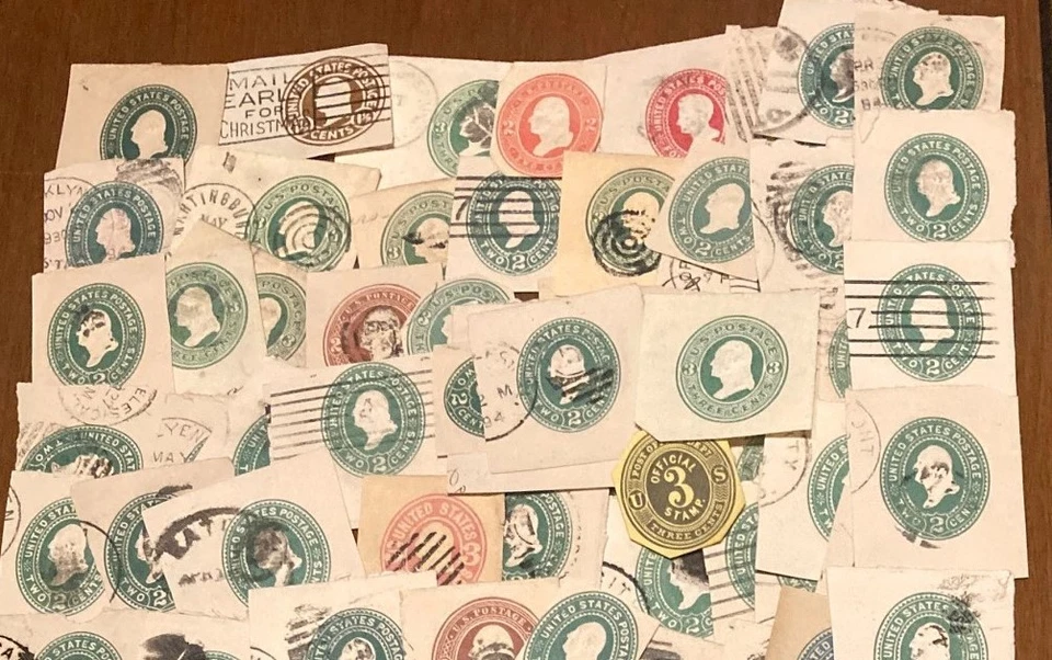 Pre-1900 Cut Square Lot Most All Sound Used Much Duplication As Per Scans (5G08) - Image 2 of 4