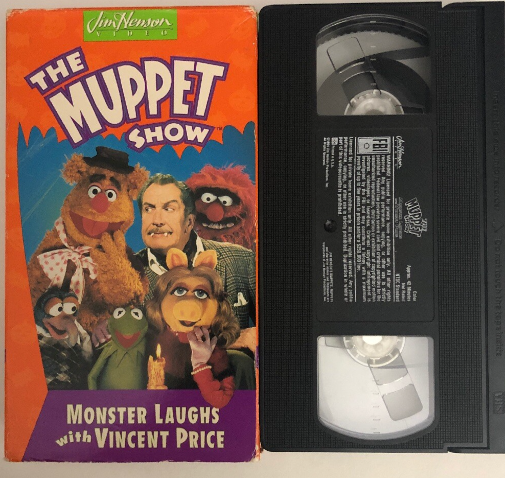 The Muppet Show Monster Laughs with Vincent Price VHS 1994-TESTED