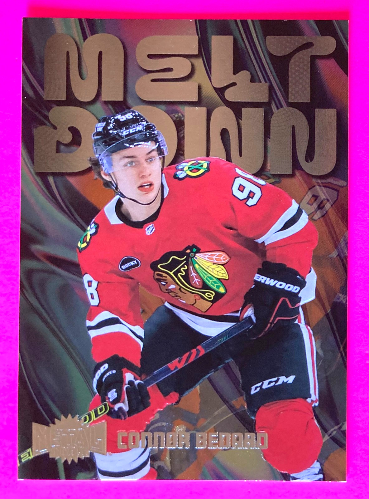 Connor Bedard 2023-24 Metal Universe Meltdown #M5 - Chicago Blackhawks *F1*