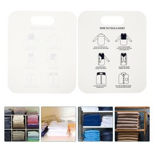 2 Pcs Shirt Cardboard Clothes Folder PP Folding Board for Shirt Organization