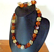 Bernsteinkette und Armband als Set