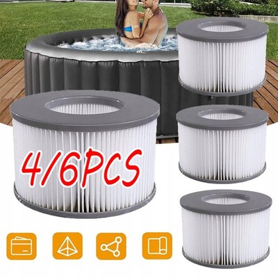 4/6er Set Ersatzfilter für MSPA Whirlpool-Filter-Kartuschen, Filter für Whirlp..