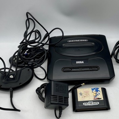 Sega Genesis MK-1632 Console Bundle Tested w/ 2 Six-Button Controllers & Sonic