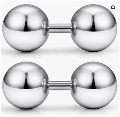 #ad #ad Two 14g 9 16 Barbell Pressure Ball 10mm PA Scrotum Dydoe Public VCH Nipple Game $39.86