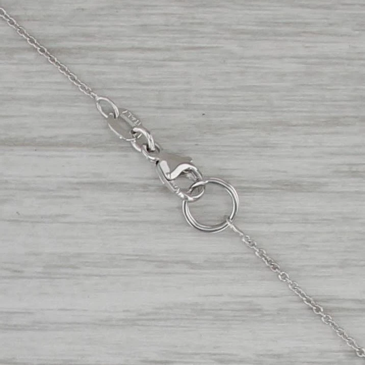 Collar colgante círculo de diamantes de 0,54 quilates cadena bordillo oro blanco de 18 k Foto 4 de 4