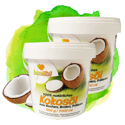 Kokosöl  / 2erPack(2x1000ml) geschmacksneutral (desodoriert) | Kokosfett