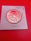 1957 D Franklin Silver Half Dollar BU