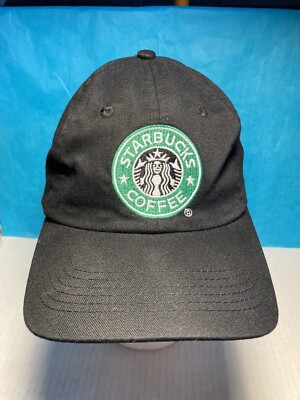 VTG Starbucks Coffee Black Barista Baseball Cap Hat Embroidered Logo Hong Kong