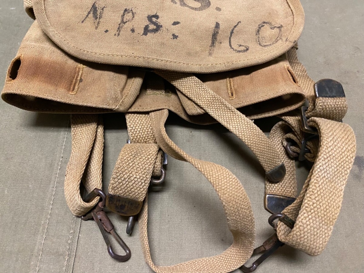 ORIGINAL WWI US ARMY M1910 HAVERSACK & MESS KIT POUCH COMBAT