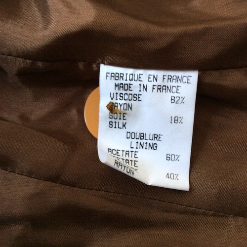 Vtg Stella Cadente Velvet Blazer SZ 0 Brown Psychedelic Hippy Art To Wear PARIS - Picture 8 of 14