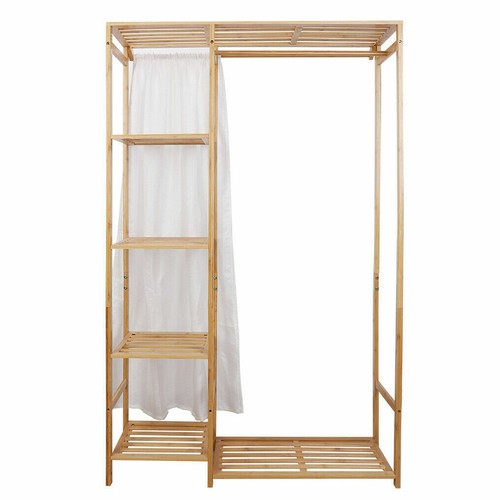 Heavy Duty Dust-proof Clothes Garment Rack Hanging Coat Stand w/Bottom Shelf DIY - Picture 11 of 12