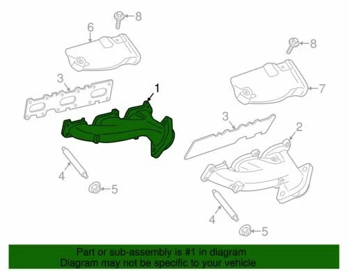 Colector de escape OEM NUEVO Ford Transit-150/250/350/350hd bx2z-9430-a Foto 2 de 4