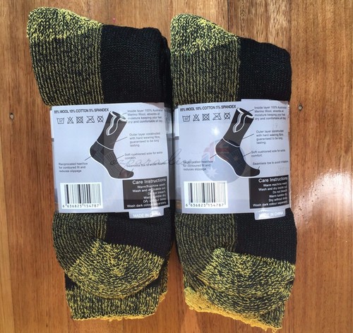 6 Pairs 11-14 AUSTRALIAN MERINO WOOL EXTRA THICK HEAVY DUTY WORK SOCKS THERMAL - Picture 7 of 51