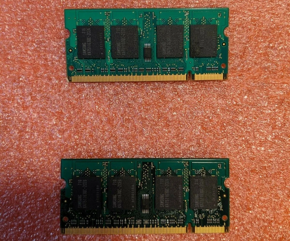 Samsung M470T6554CZ3-CD5 2x512MB = 1GB Memory RAM PC2-5300S-555-12-A3 SO-DIMM - Image 2 of 2