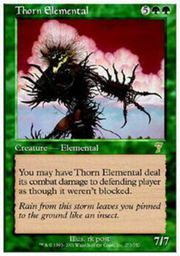 Thorn Elemental - Foil ~ Moderately Played 7th Edition Seventh MTG