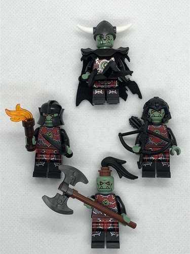 4 X LEGO Troll Minifigures Castle Trolls Figs Raiders Fantasy Soldier Orc L273 - Picture 1 of 4